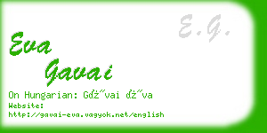 eva gavai business card